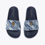 KURT GEIGER BLUE DENIM SLIDES