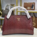 GUESS BURGUNDY CORPORATE BAG
