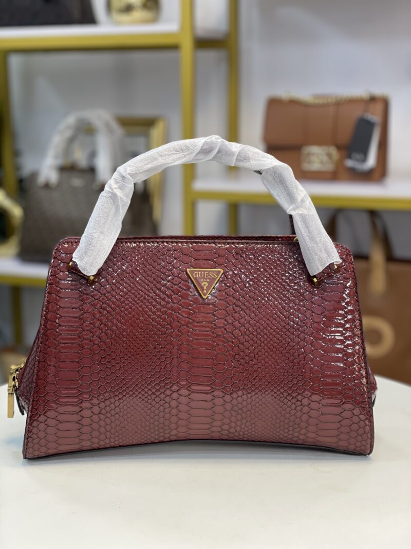 GUESS BURGUNDY CORPORATE BAG