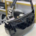KARL LAGERFELD PATENT SHOULDER BAG