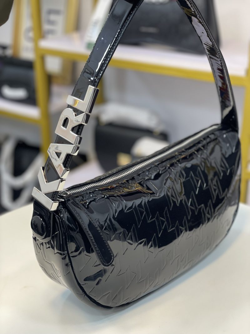 KARL LAGERFELD PATENT SHOULDER BAG